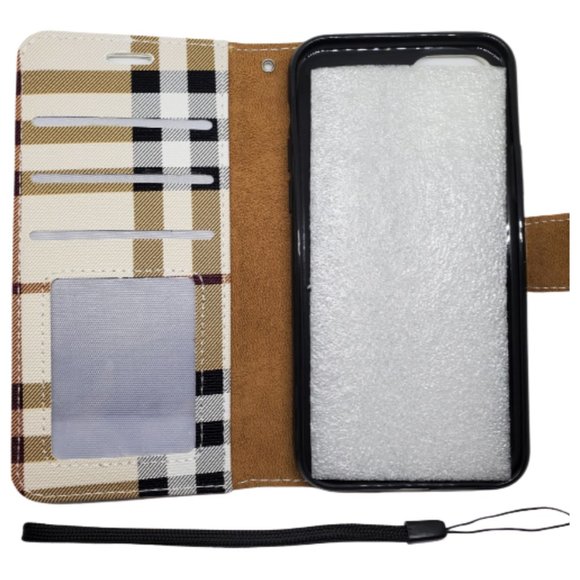 Samsung Galaxy S21 models Valreda LUXion Plaid Flip Wallet Case - Picture 3 of 3